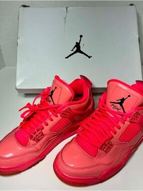 Nike Air Jordan Retro 4 IV NRG Hot Punch Aq9128 600 Sz 9 Woman’s